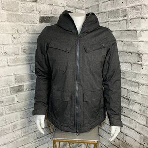 MEC Recco Ski Snowboarding Jacket Winter Coat Womens L Charcoal Full Zip Hooded